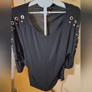 Black Grommet Women’s Top